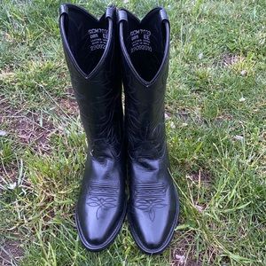 Cowboy Boots Black Leather